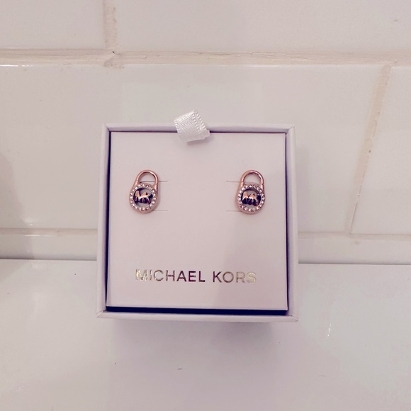 Michael Kors Lock Earrings - Picture 1 of 2